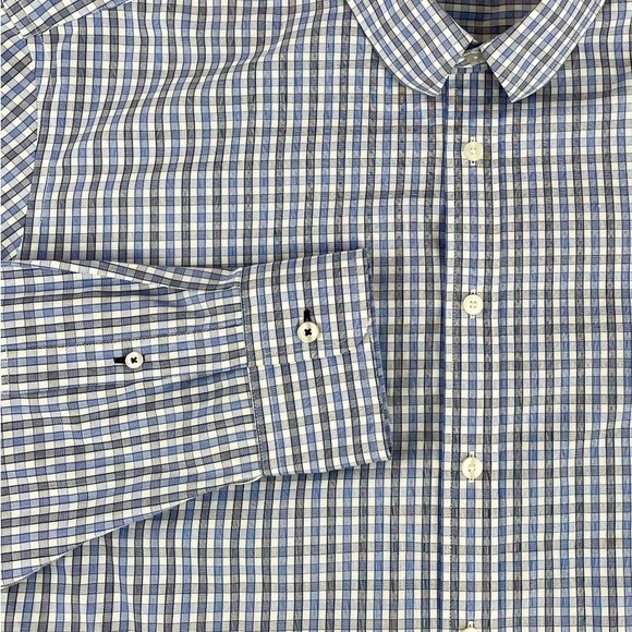 UNTUCKit Blue Casual Button Down Shirt Gingham Style - Picture 4 of 4